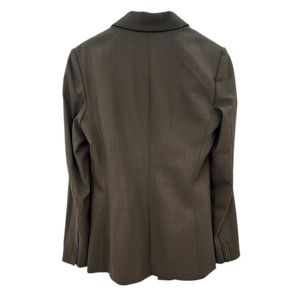 Theory Sedeia Contour 100%‎ Virgin Wool Blazer Brown Size 4 - Picture 3 of 12